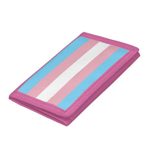 SlipperyJoe's transgender pride flag visibility di Trifold Wallet