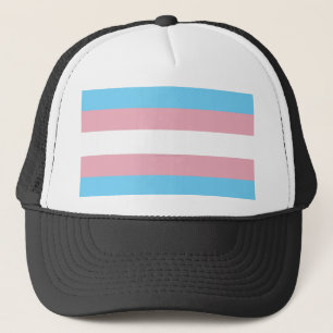 SlipperyJoe's transgender pride flag visibility di Trucker Hat