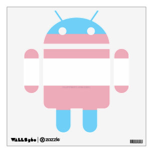 SlipperyJoe's transgender pride flag visibility di Wall Decal