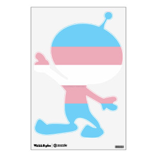 SlipperyJoe's transgender pride flag visibility di Wall Decal