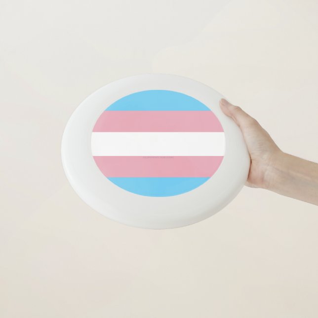 SlipperyJoe's transgender pride flag visibility di Wham-O Frisbee (In Hand)