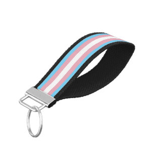 SlipperyJoe's transgender pride flag visibility di Wrist Keychain