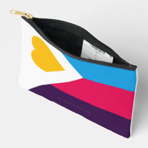 SlipperyJoe's tricolor polyamory pride flag three Accessory Pouch
