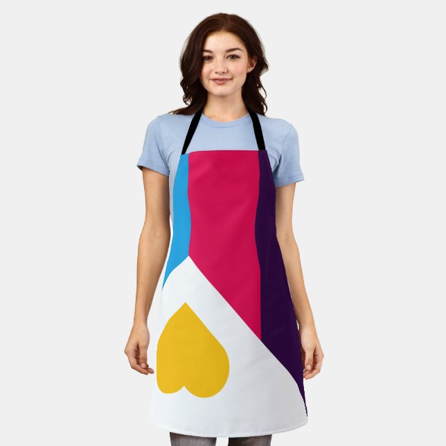 SlipperyJoe's tricolor polyamory pride flag three  Apron (Worn)