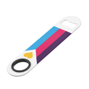 SlipperyJoe's tricolor polyamory pride flag three Bar Key