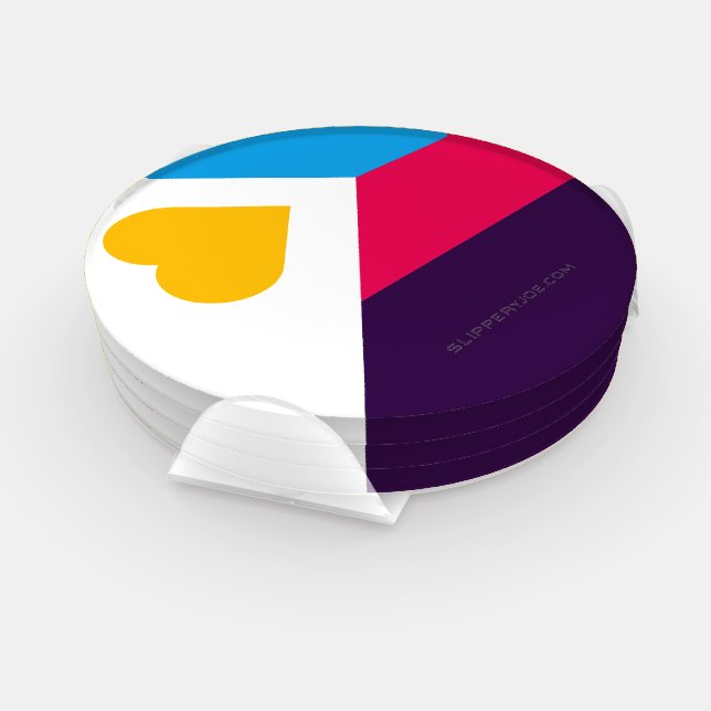 SlipperyJoe's tricolor polyamory pride flag three  Coaster Set (Set)