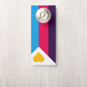 SlipperyJoe's tricolor polyamory pride flag three  Door Hanger