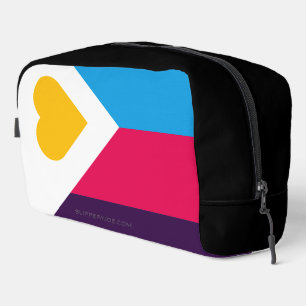 SlipperyJoe's tricolor polyamory pride flag three Dopp Kit