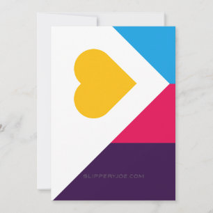 SlipperyJoe's tricolor polyamory pride flag three Holiday Card