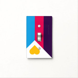 SlipperyJoe's tricolor polyamory pride flag three Light Switch Cover