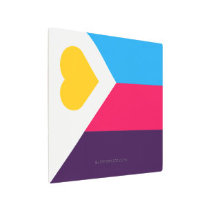 SlipperyJoe's tricolor polyamory pride flag three Metal Print