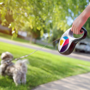 SlipperyJoe's tricolor polyamory pride flag three Retractable Pet Leash