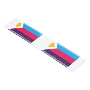 SlipperyJoe's tricolor polyamory pride flag three Ruler