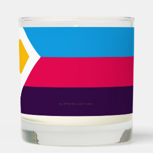 SlipperyJoe's tricolor polyamory pride flag three  Scented Candle