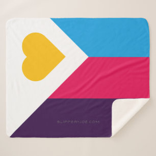 SlipperyJoe's tricolor polyamory pride flag three Sherpa Blanket