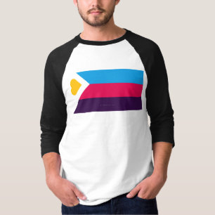 SlipperyJoe's tricolor polyamory pride flag three  T-Shirt