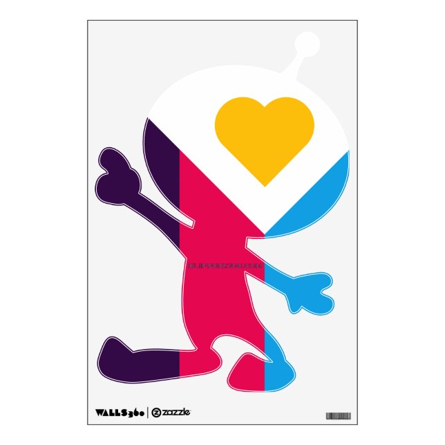 SlipperyJoe's tricolor polyamory pride flag three  Wall Decal (Front)