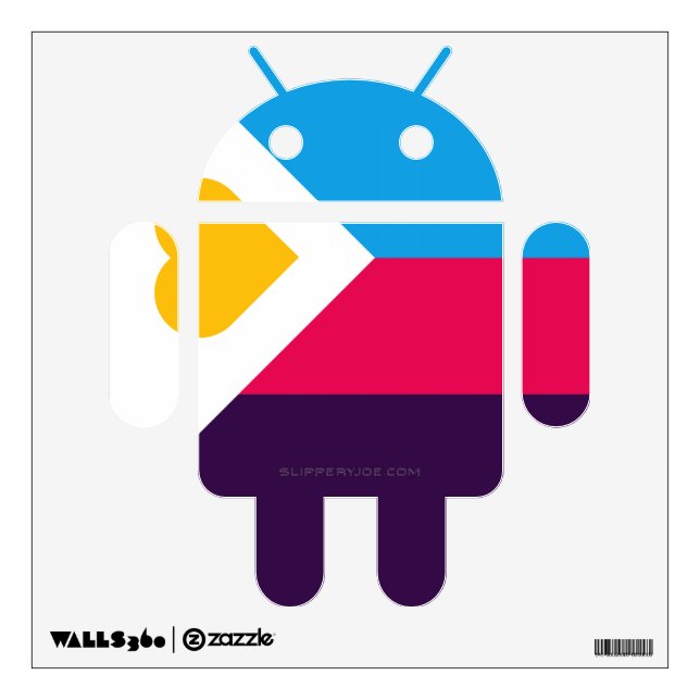 SlipperyJoe's tricolor polyamory pride flag three  Wall Decal (Front)