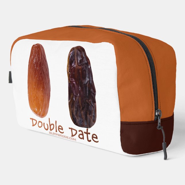 SlipperyJoe's two dates shriveled wrinkled prunes  Dopp Kit (Right Corner)