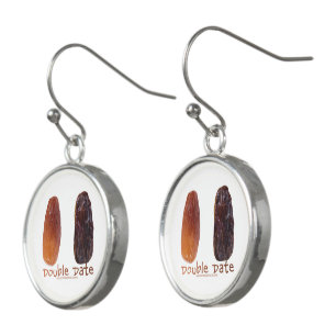 SlipperyJoe's two dates shriveled wrinkled prunes  Earrings