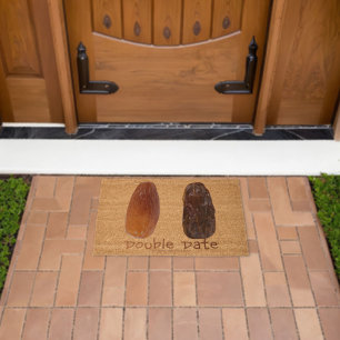 SlipperyJoe's two dates shriveled wrinkled prunes Fiber Doormat