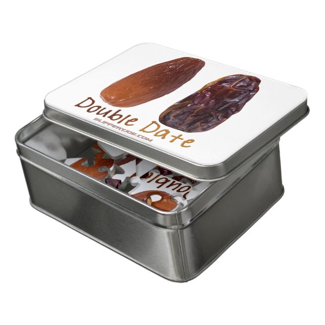 SlipperyJoe's two dates shriveled wrinkled prunes  Jigsaw Puzzle (Lid Open)