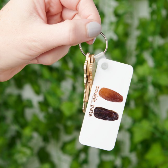 SlipperyJoe's two dates shriveled wrinkled prunes  Keychain (Hand)