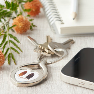 SlipperyJoe's two dates shriveled wrinkled prunes Keychain