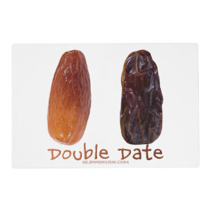 SlipperyJoe's two dates shriveled wrinkled prunes  Placemat