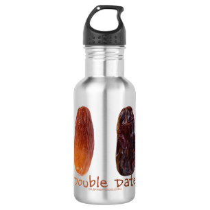 SlipperyJoe's two dates shriveled wrinkled prunes Stainless Steel Water Bottle