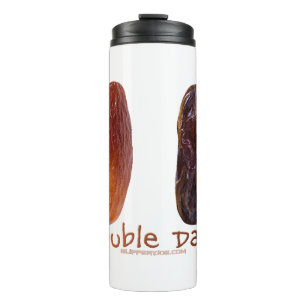 SlipperyJoe's two dates shriveled wrinkled prunes  Thermal Tumbler