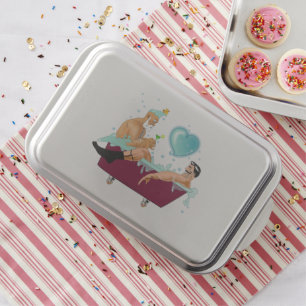 SlipperyJoe's two gay men love cartoon bathtub soa Cake Pan
