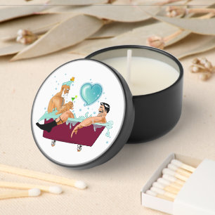 SlipperyJoe's two gay men love cartoon bathtub soa Mini Candle Favors