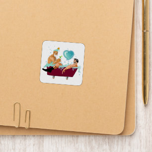 SlipperyJoe's two gay men love cartoon bathtub soa Patch