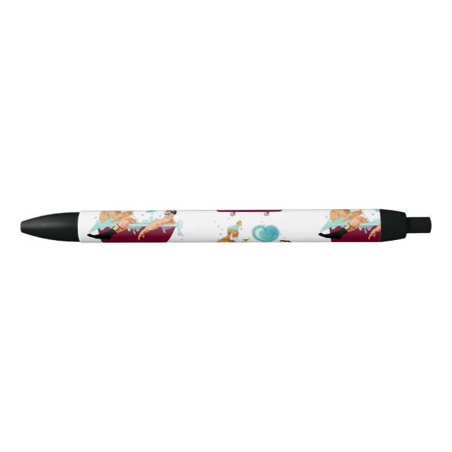 SlipperyJoe's two gay men love cartoon bathtub soa Pen (Front)
