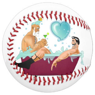 SlipperyJoe's two gay men love cartoon bathtub soa Softball