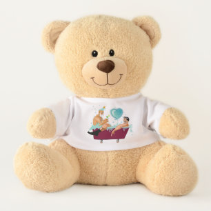 SlipperyJoe's two gay men love cartoon bathtub soa Teddy Bear