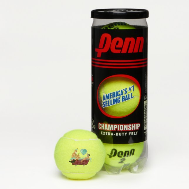 SlipperyJoe's two gay men love cartoon bathtub soa Tennis Balls (Box)