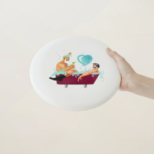 SlipperyJoe's two gay men love cartoon bathtub soa Wham-O Frisbee