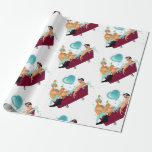 SlipperyJoe&#39;s two gay men love cartoon bathtub soa Wrapping Paper