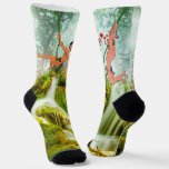 SlipperyJoe's two hairy men kissing hearts cartoon Socks