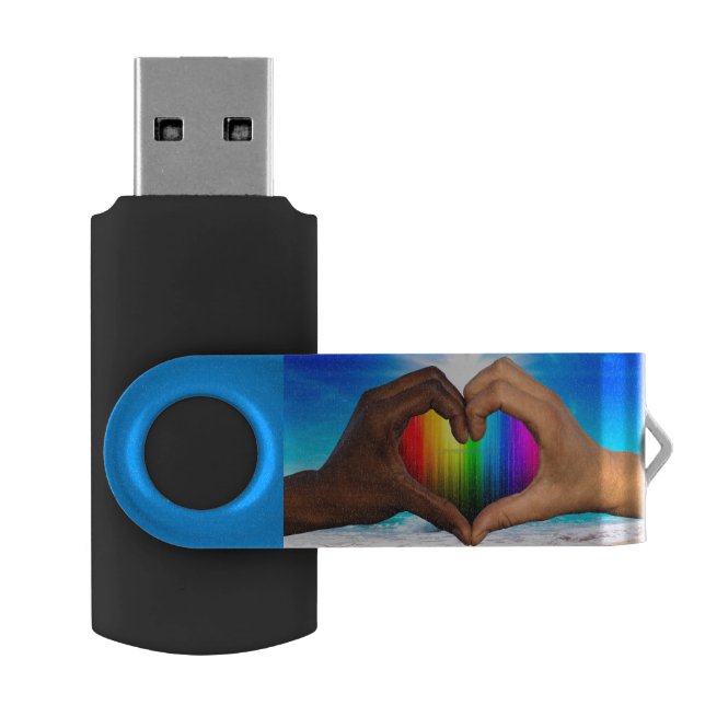 SlipperyJoe's two Hearted hands interracial male h Flash Drive (Opened)