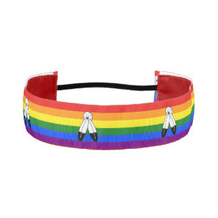 SlipperyJoe's two-spirit pride flag Indigenous sym Athletic Headband