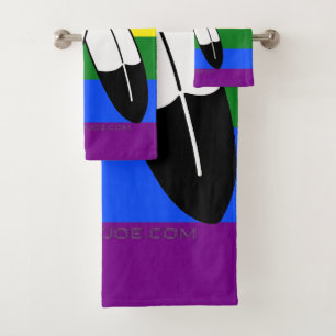 SlipperyJoe's two-spirit pride flag Indigenous sym Bath Towel Set