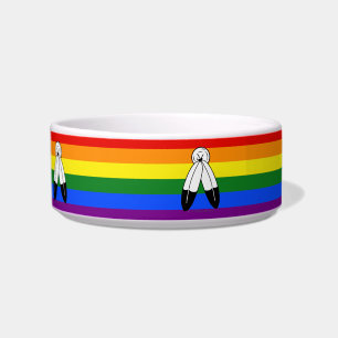 SlipperyJoe's two-spirit pride flag Indigenous sym Bowl