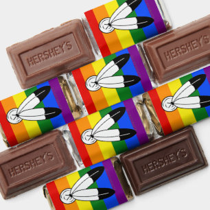 SlipperyJoe's two-spirit pride flag Indigenous sym Hershey's Miniatures
