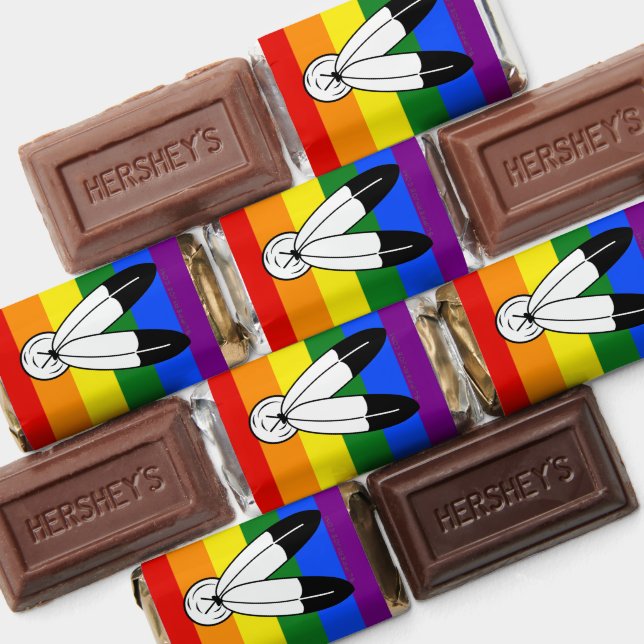 SlipperyJoe's two-spirit pride flag Indigenous sym Hershey's Miniatures (Assorted)