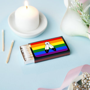 SlipperyJoe's two-spirit pride flag Indigenous sym Matchboxes