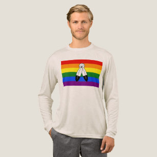 SlipperyJoe's two-spirit pride flag Indigenous sym Tri-Blend Shirt