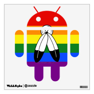 SlipperyJoe's two-spirit pride flag Indigenous sym Wall Decal